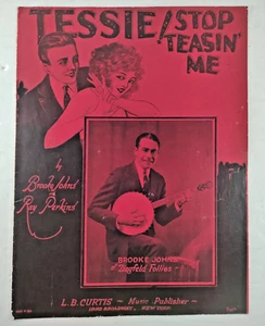 "Tessie Stop Teasin' Me!"-  Vintage 1924 Sheet Music ~ Great Cover Graphics! - Picture 1 of 2