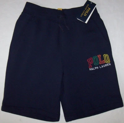 NUEVO CON ETIQUETAS Polo Ralph Lauren AZUL MARINO POLAR LOGOTIPO Bordado Pantalones Cortos Niño 3/3T PONY Foto 1 de 4