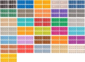 Lego Parte 3020 x 4 Placa 2 x 4. 4 por lote. Select Color - Imagen 1 de 45