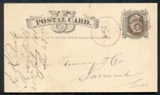 1880 MARSHALLVILLE, GA in red on 1¢ card, unlisted cancel, VF
