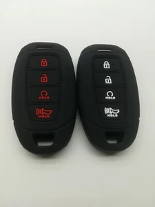 2*Silicone Fob Remote Key Cover for 2021 2022 2023 HYUNDAI Venue Kona Veloster N - Picture 1 of 7