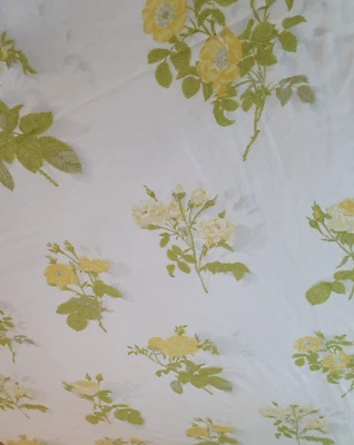 Sábanas planas/ajustables Wamsutta vintage dobles rosas amarillas pálidas casa de campo Foto 1 de 4