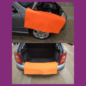 Protector de ala naranja fluorescente, carrocería del vehículo, parachoques, bota - estera antideslizante - Imagen 1 de 5