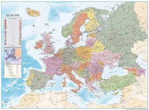 Europakarte XXL Poster Flaggen 135 x 100 cm - Bild 1 von 6