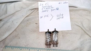 Matching Pair Ei ECC83 12AX7 Tubes Long Silver Plates Tested NOS 2A1 - Picture 1 of 7