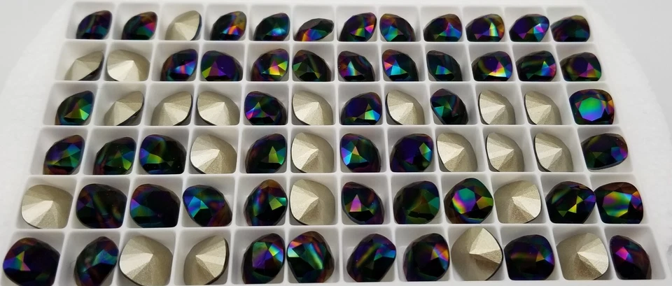 4470 Swarovski Crystal (001) Rainbow Dark (RABDK)-10mm   4pcs/Pack - Image 1 of 3
