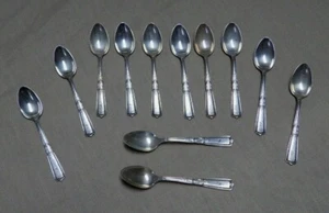 12 Wallace Renaissance Sterling Silver Demitasse Spoons 4" S Monogram 3.9 Toz - Picture 1 of 5