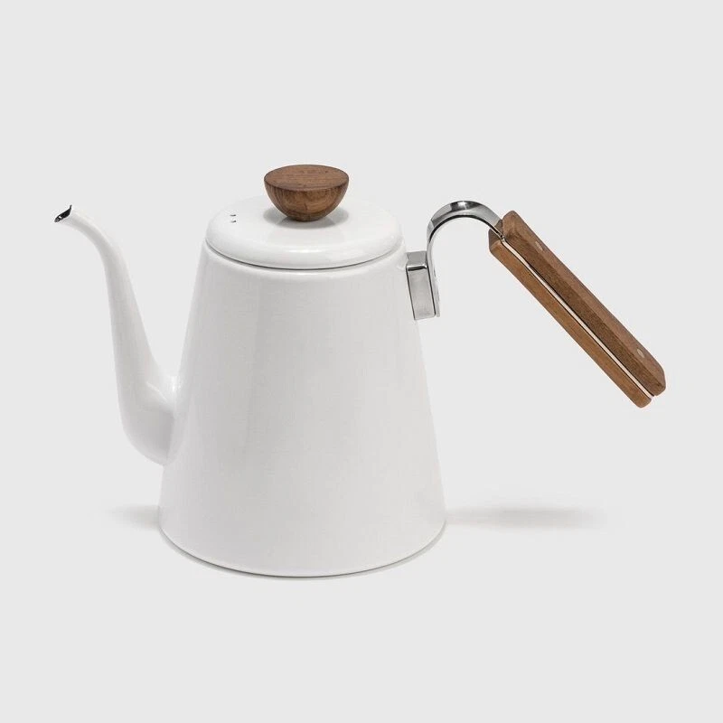 ¡Tetera Hario Bona! Hervidor de agua de café diseño de vidrio prensa francesa esmalte Foto 1 de 4