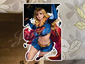 Super Girl individueller Vinyl-Aufkleber Abziehbild Kunst süß sexy Superman DC Comics Waifu - Bild 1 von 3