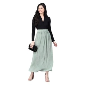 Para mujer Maxi Fiesta Vestido Largo Falda Liso Chifón Faldas Para Mujeres y Niñas - Imagen 1 de 23