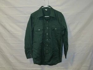 VINTAGE MALCO MODES MENS GREEN SNAP BUTTON LONG SLEEVE WESTERN SHIRT SIZE 16.5 - Picture 1 of 4