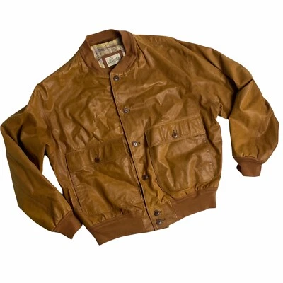 LaMatta Ultimo Italy Rustic Desert Sand Tan Butter Soft Trucker Bomber Jacket 52 - Image 1 of 4