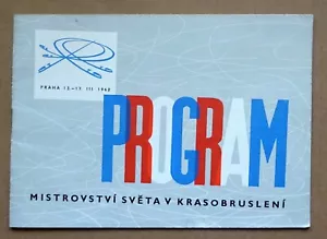 Campeonato Mundial de Patinaje Artístico ISU 1962 PROGRAMA Praga Checoslovaquia - Imagen 1 de 9