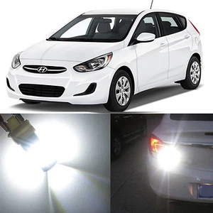 Alla Lighting Front Turn Signal Lights 2357NA White LED Bulbs for Hyundai Accent - Picture 1 of 8