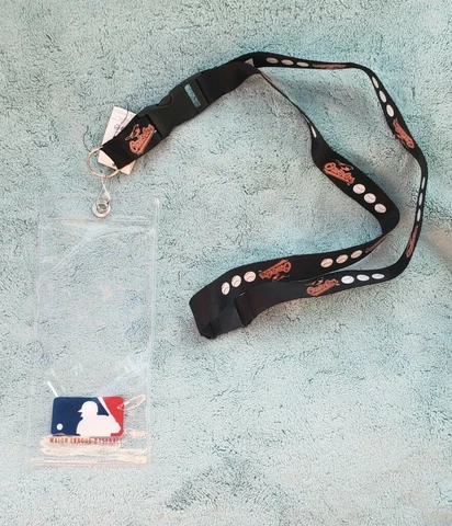 Baltimore Orioles ticket holder Lanyard with Double Sided Logo Cover