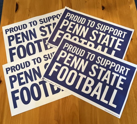 Penn State “Proud To Support Penn State Football” Posters. SET OF FOUR Cover