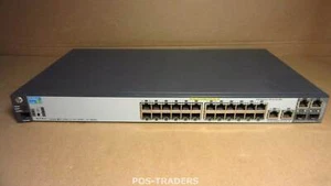 HP J9138A 2520-24-PoE 24-Port 10/100 POE Switch 2x Gigabit 4x SFP EXCL RACK EARS - Afbeelding 1 van 2