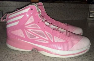 ADIDAS AS SMU Crazy Fast Pink White Basketball Shoes Sneakers NEW Mens Sz 13.5 - Picture 1 of 6