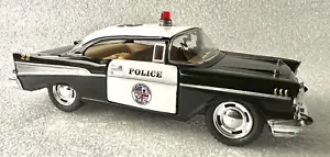 Nuevo coche de policía Chevrolet Bel Air 1957 5" Kinsmart modelo 1:40 Chevy Cop retroceso - Imagen 1 de 8