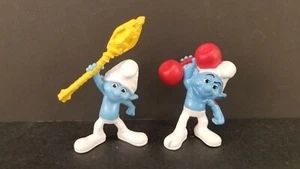 2011 Smurfs PVC Figure Lot Of 2 Clumsy Klefty - Bild 1 von 5