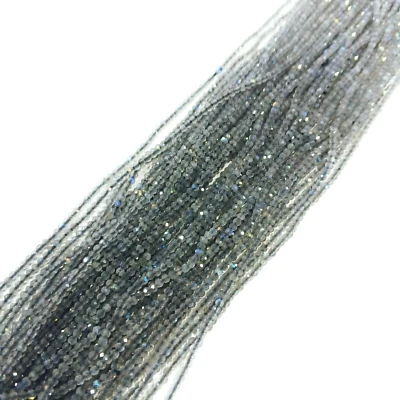 Natural Labradorite Faceted Rondelle Beads 2 - 2.5 mm Labradorite Beads 12-36 IN - Image 1 of 4