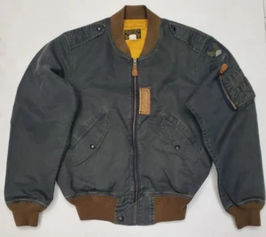 RRL Ralph Lauren Dusty Blue Bomber Flight Jacket-MEN-XXL - Picture 1 of 5