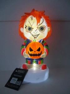 Chucky Kinderspiel mit Kürbis 12" Blasform Halloween Tischdeko NEU 2024 - Bild 1 von 5