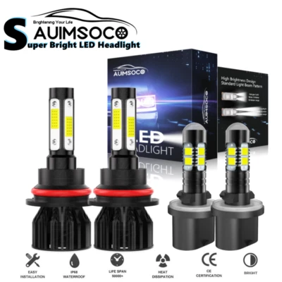 Faros LED de 4 lados + bombillas antiniebla para Ford E-350 Super Duty 1999 2000-2007 Foto 1 de 4