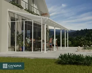 Palram - Canopia | 3 m DIY White Patio Cover Side Wall Kit White - Picture 1 of 5