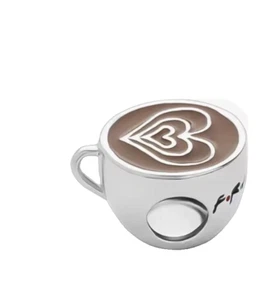 💖 Silber CHARM ANHÄNGER KAFFEE TASSE HERZ FREUNDE FRIENDS für Pandora Armband - Bild 1 von 4