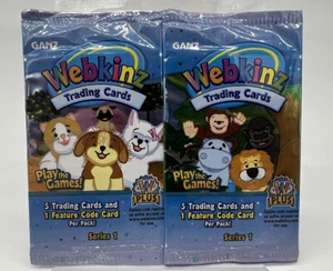 2 paquetes de tarjetas coleccionables WEBKINZ serie 1 selladas código sin usar en cada paquete - Imagen 1 de 4