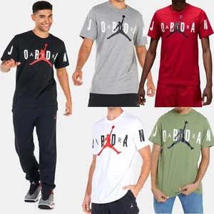 Nike Jordan Air Stretch T Shirt Mens Short Sleeve Activewear Casual Crew Tee - Picture 1 of 18