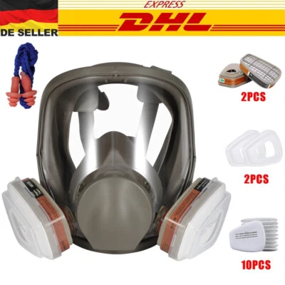 MARKENLOS Máscara antipolvo máscara de gas máscara de pintura protección respiratoria máscaras completas con filtro de carbón activado