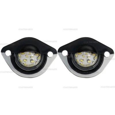 Pair Fits For Ford Mustang 1994 1995-2004 LED License Plate Lights White Plastic Foto 1 de 4