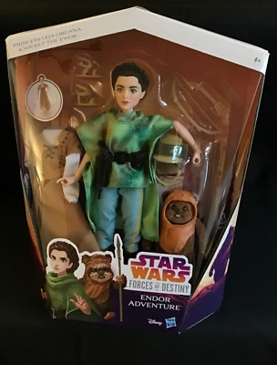 Star Wars Forces of Destiny Endor Adventure Princess Leia & Wicket Hasbro MIP - Image 1 of 4