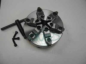 6" 6-JAW SELF-CENTERING LATHE CHUCK w. top&bottom jaws TIR 0606F0-free ship USA - Picture 1 of 3