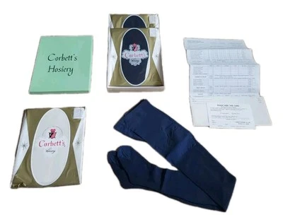VTG Corbetts Hosiery UGLIES Nude Heel Panty Hose NAVY MI-LADY 105-150 LBS 3 pair - Image 1 of 4