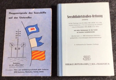 Seefahrt Signal Karte Maritim schiff Cuxhaven  schiffahrtsordnung Flaggen Elbe  - Bild 1 von 4
