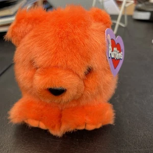 Vintage Puffkins MANGO the Orange Bear 4" Plush Stuffed Animal Toy Swibco NWTs - Picture 1 of 1