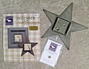 Twisted Threads DECEMBER JOY Counted Cross Stitch Chart Charm Star Ornament, PG - Picture 1 of 5