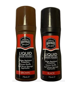 Pack de 2 pulidores líquidos para brillo de zapatos negro/marrón - Imagen 1 de 8