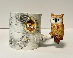 Bergschrund Owl Coffee Mug Cup Owlet Hand Painted Seattle 1994 Nature Mug NIB - Picture 1 of 12
