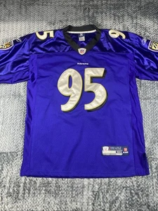 Baltimore Ravens Jarret Johnson #95 Purple Reebok On Field Jersey Size 50 - Picture 1 of 9
