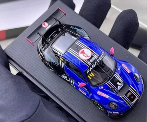 SR 1:64 Blue 911 GT3 R #14 Racing Sports Diecast Display Gift Model Collection - Imagen 1 de 10