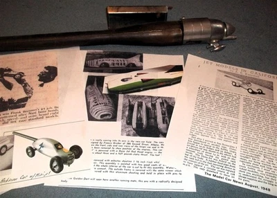 Vintage 1948-1951 Tether Car - " JET POWERED CARS " Copy of Articles/Photo's  - Image 1 of 4