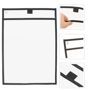 6 PCS Dry Erase Pockets Teaching PVC Sewing Bag Stationery Storage Bags - Picture 1 of 12