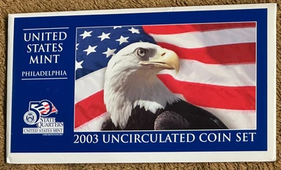 2003-P- U.S. Uncirculated Coin Set, Inc. State Quarters & Sacagawea $1- OGP&COA - Image 1 of 4