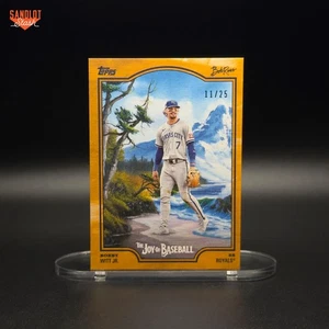 2025 Topps x Bob Ross Bobby Witt Jr. Indian Yellow /25 - Royals SSP - Bild 1 von 2