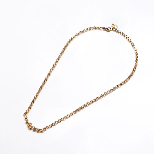 Collana Christian Dior CD logo strass oro WS13070