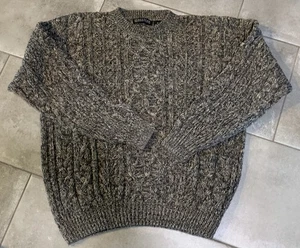 Vintage 1990s Structure Sweater, Size Medium (Cosby, Heathered Gray/White) - Picture 1 of 7